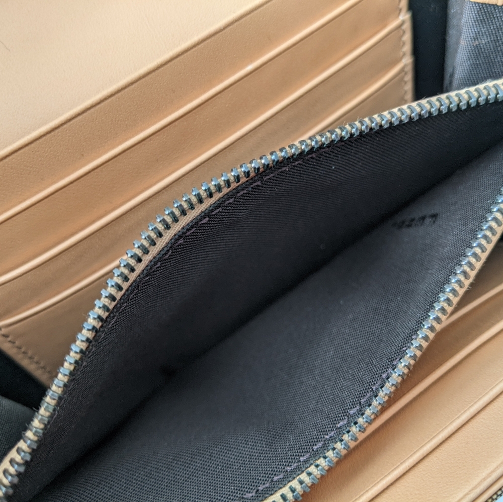Fendi Brown Monogram Canvas Wallet with Peach Leather Accent - Picture 9 of 14